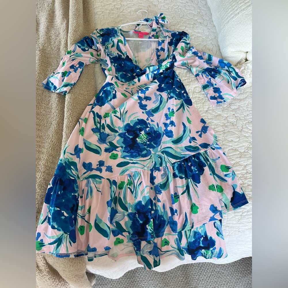 Lilly Pulitzer misha wrap dress sweet pea size small